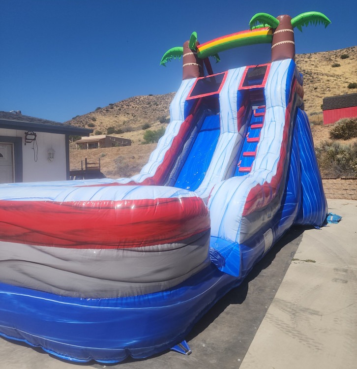 16ft Tropical Blue Waterslide